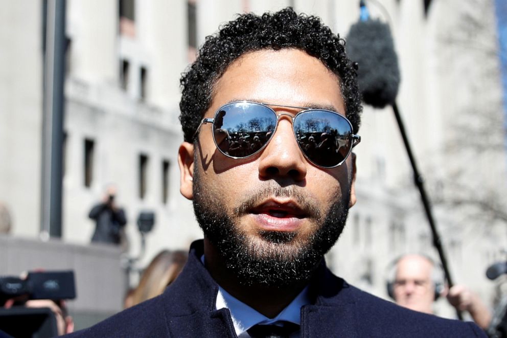 PHOTO: In this file photo, Jussie Smollett leaves court after charges against him were dropped by state prosecutors in Chicago on March 26, 2019.