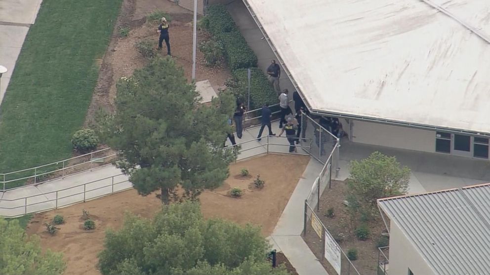 PHOTO: According to Riverside Unified School District, the police were on site at Castle View Elementary School and working to resolve the situation, Oct. 31, 2017. 