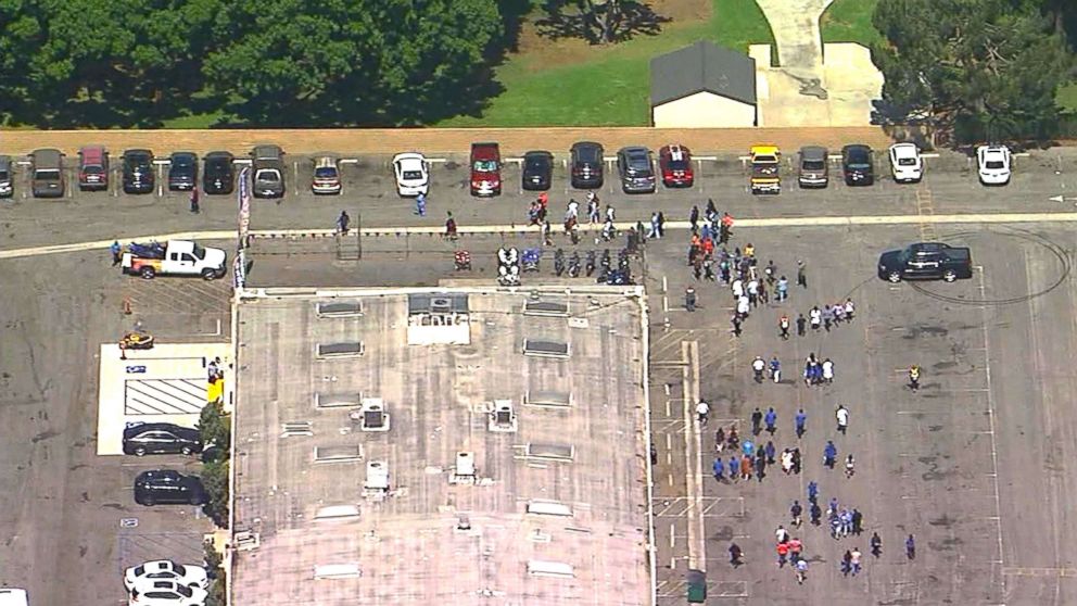 PHOTO: Police activity is seen outside Kaiser Medical Center in Downey, Calif., following reports of an active shooter.