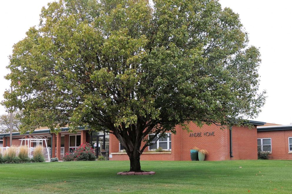 PHOTO: This photo provided by the Norton Telegram shows the Andbe Home, a privately owned nursing home facility in Norton, Kan., on Tuesday, Oct. 20, 2020. A coronavirus outbreak has killed 10 residents in the nursing home. 