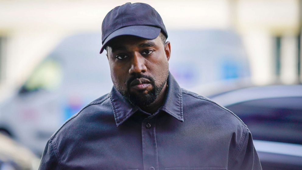 Kanye West is seen during Paris Fashion Week, June 24, 2018, in Paris.