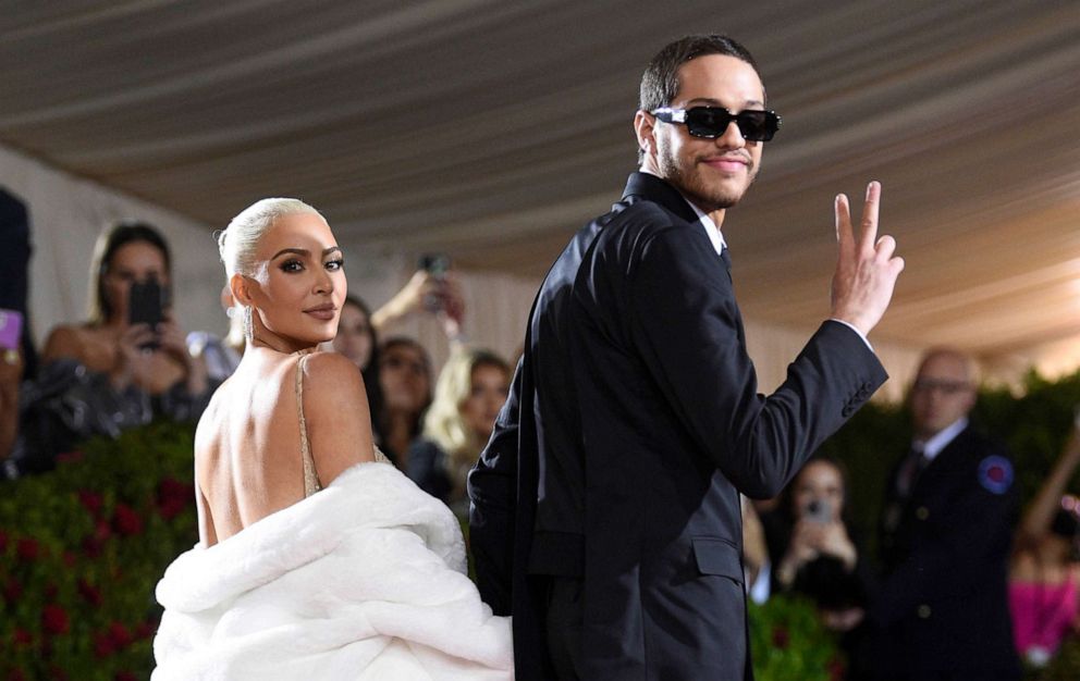 PHOTO: FILE - Kim Kardashian and Pete Davidson attend The Metropolitan Museum of Art's Costume Institute benefit gala celebrating the opening of the "In America: An Anthology of Fashion" exhibition, May 2, 2022, in New York.