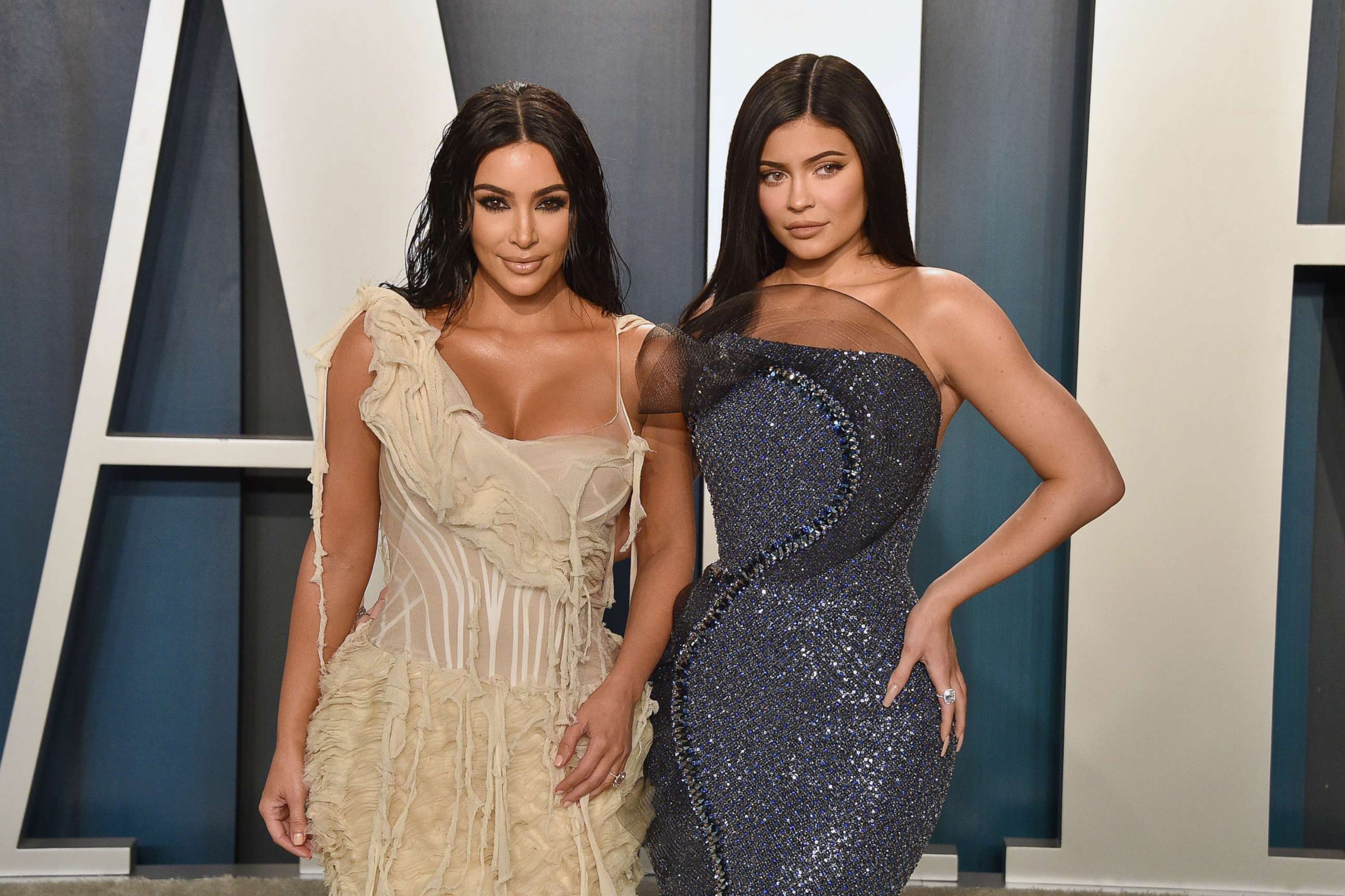 PHOTO: In this Feb 9, 2020 file photo Kim Kardashian and Kylie Jenner attend the 2020 Vanity Fair Oscar Party at Wallis Annenberg Center for the Performing Arts on in Beverly Hills, Calif.