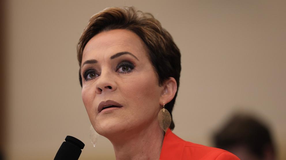 PHOTO: Senior Advisor for the U.S. Agency for Global Media Kari Lake speaks during a House Committee on Foreign Affairs hearing, June 25, 2025 in Washington.