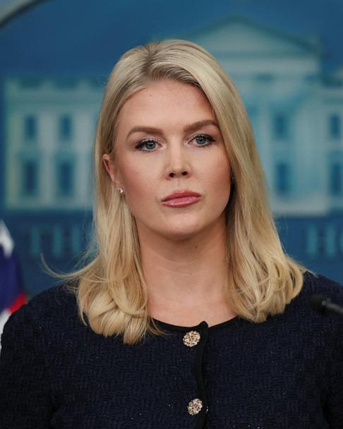 White House press secretary Karoline Leavitt listens to a question from a reporter during a press briefing, June 3, 2025 in Washington.