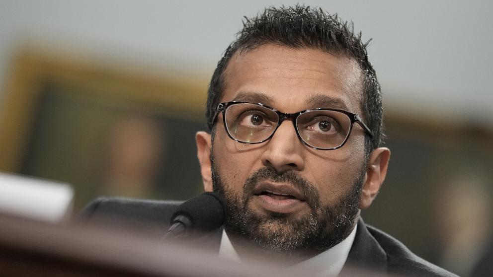 PHOTO: FBI director Kash Patel testifies during a House Committee on Appropriations, Subcommittee on Capitol Hill, May 7, 2025, in Washington.