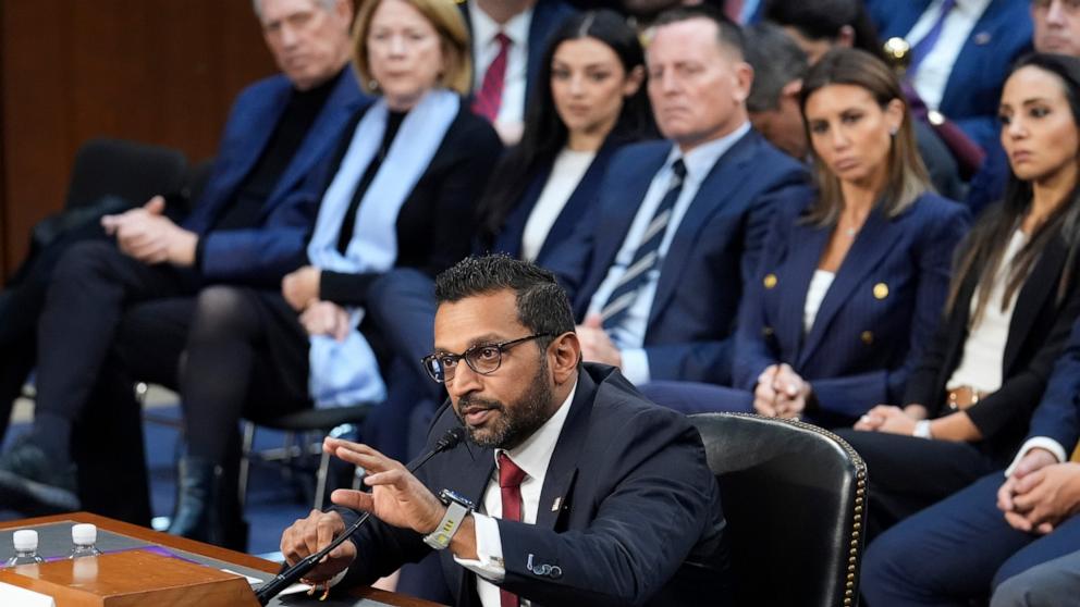PHOTO: Kash Patel, President Donald Trump's choice to be director of the FBI, appears before the Senate Judiciary Committee for his confirmation hearing, at the Capitol in Washington, Jan. 30, 2025. 