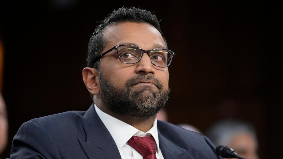 PHOTO: Kash Patel, President Donald Trump's choice to be director of the FBI, appears before the Senate Judiciary Committee for his confirmation hearing, on Capitol Hill in Washington, Jan. 30, 2025.