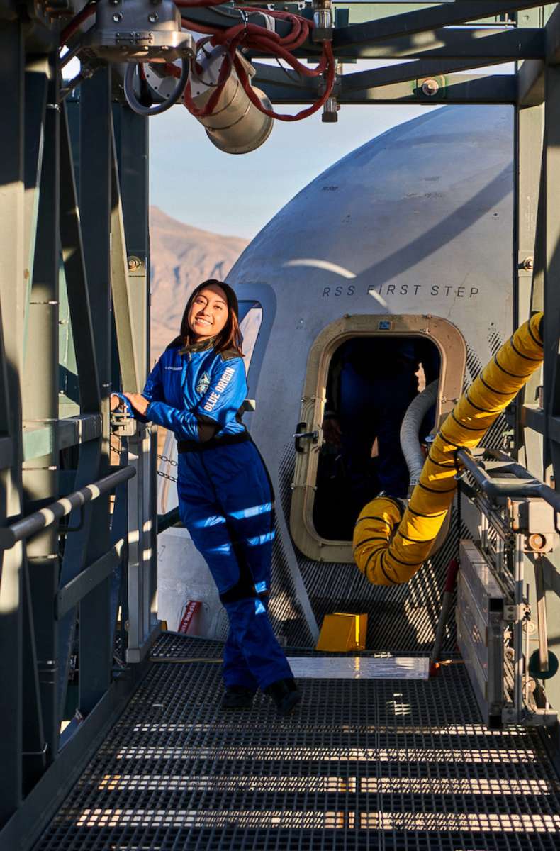 PHOTO: Katya Echazarreta is seen prior to a Blue Origin launch.