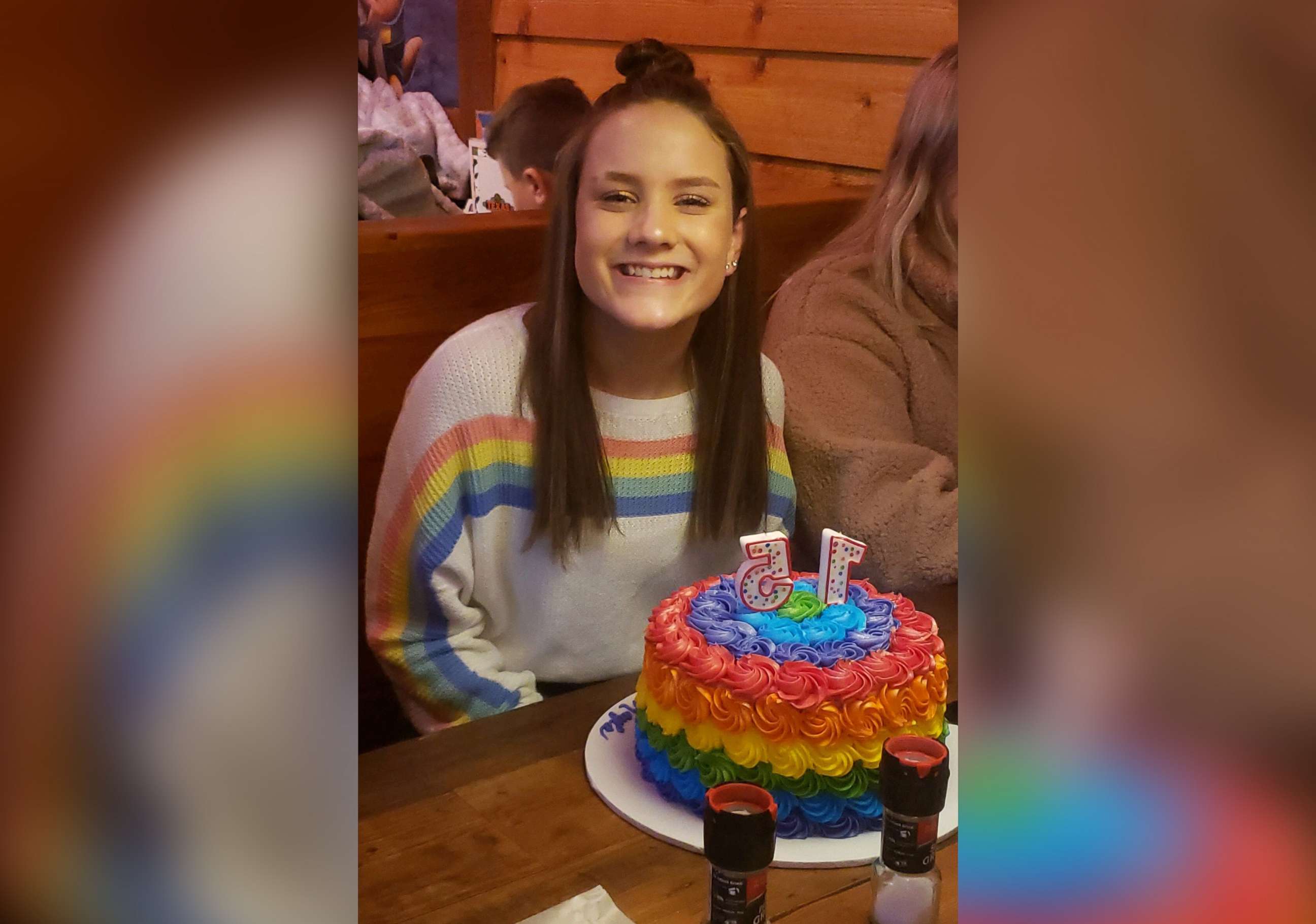 PHOTO: Kimberly Alford said her daughter, Kayla, was expelled from Whitefield Academy in Louisville, Ky., over an image of her with a rainbow-colored birthday cake.