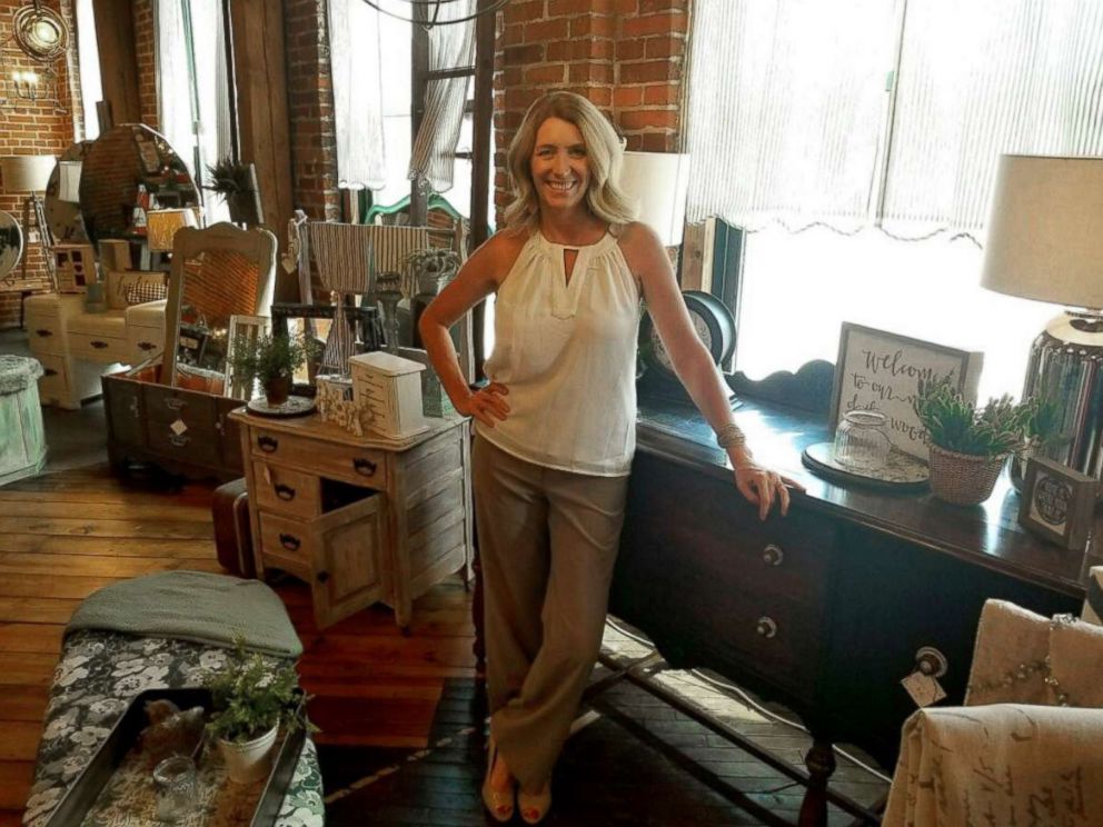 PHOTO: Kayla Becker stands amidst her work at Well Traveled Furnishings.