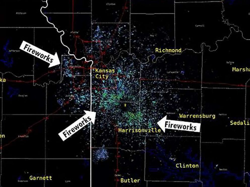 kansas city radar map Kansas City Fireworks Light Up Weather Map After Chiefs Super kansas city radar map