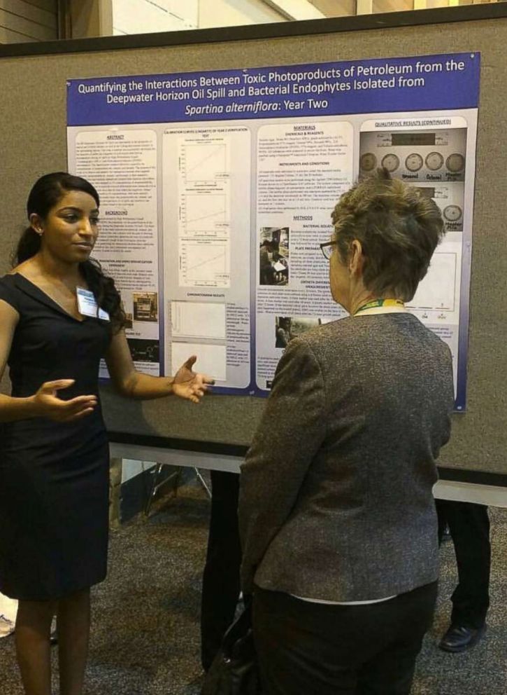 PHOTO: Keiana Cave helped invent methods of detecting toxins in the wake of BP's Gulf oil spill as a high school sophomore.