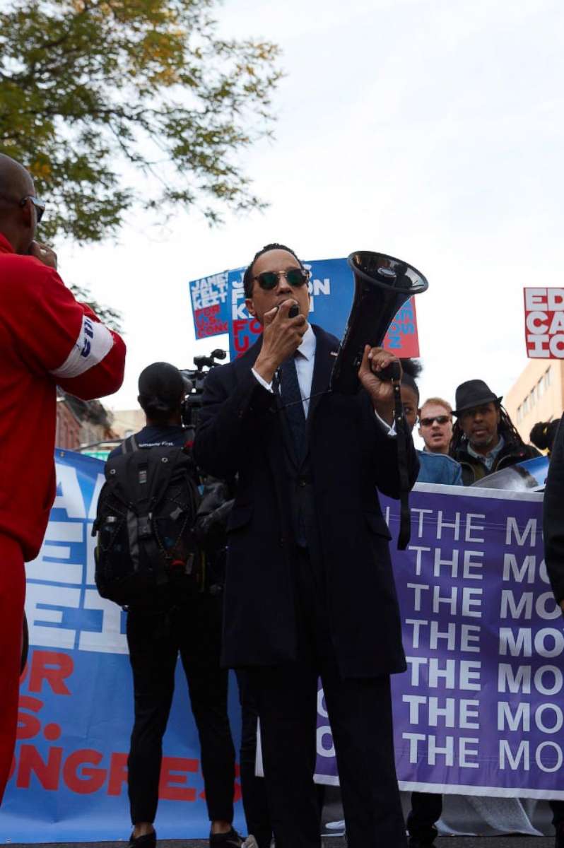 PHOTO: James Felton Keith on October 26, 2019 at the Basic Income March in Harlem, New York. Felton has organized the Juneteenth 1 Million Marching Around New York City protest for justice set for June 19, 2020.
