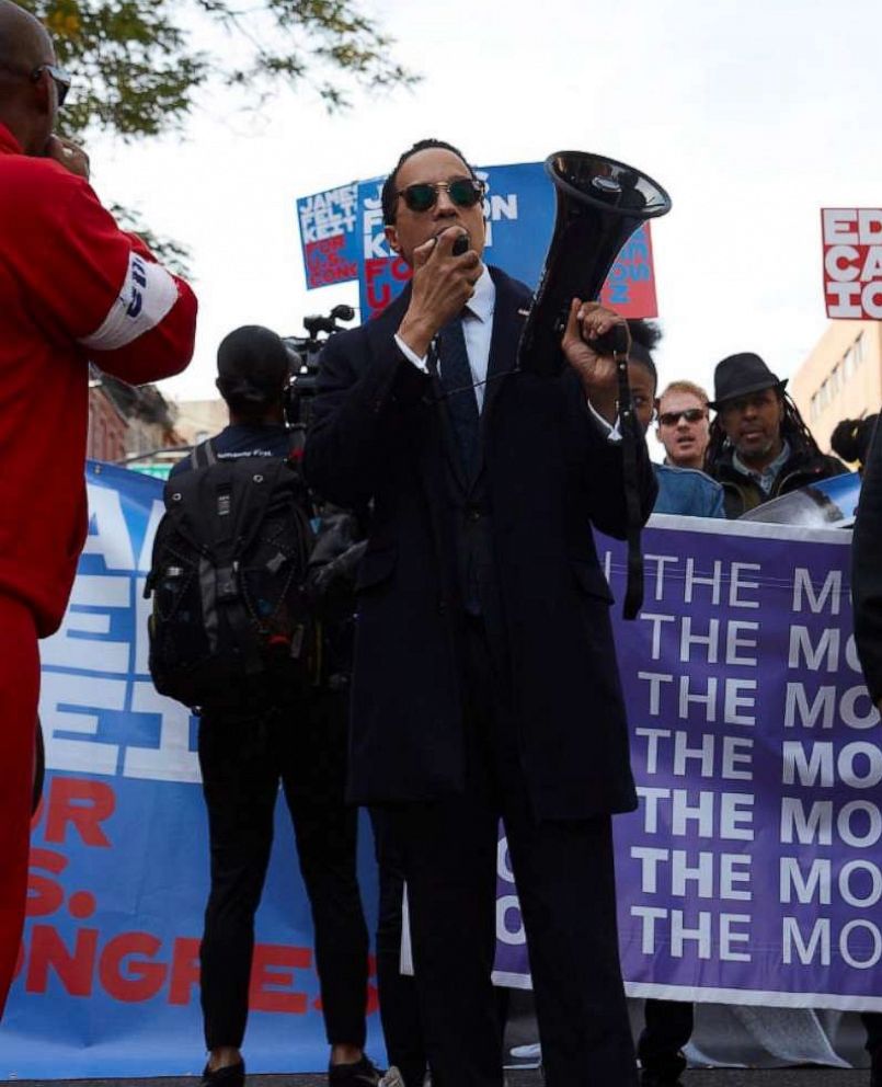 PHOTO: James Felton Keith on October 26, 2019 at the Basic Income March in Harlem, New York. Felton has organized the Juneteenth 1 Million Marching Around New York City protest for justice set for June 19, 2020.