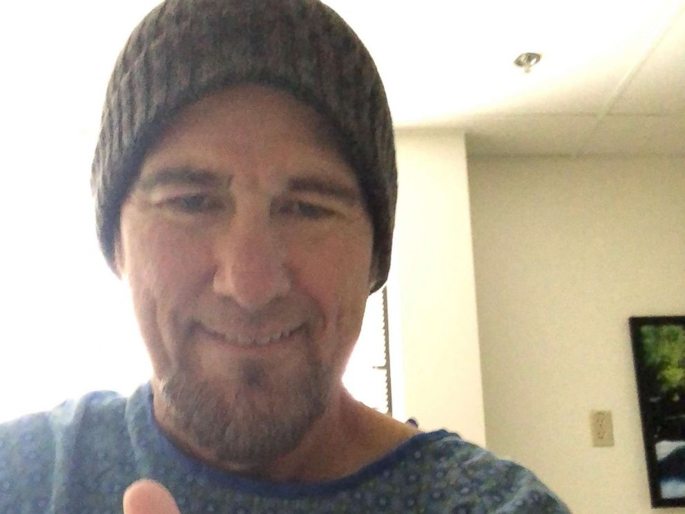 PHOTO: Keith Alexander poses for a picture on Oct. 10, 2018 after having his gallbladder removed. The father of four had recently undergone surgery to remove a mass on his colon and will be going under the knife again to remove lesions on his liver.