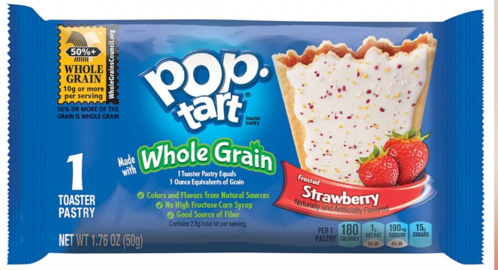 PHOTO: Whole Grains Frosted Strawberry Toaster Pastries box by Kellogg's is the topic of a lawsuit filed in New York.