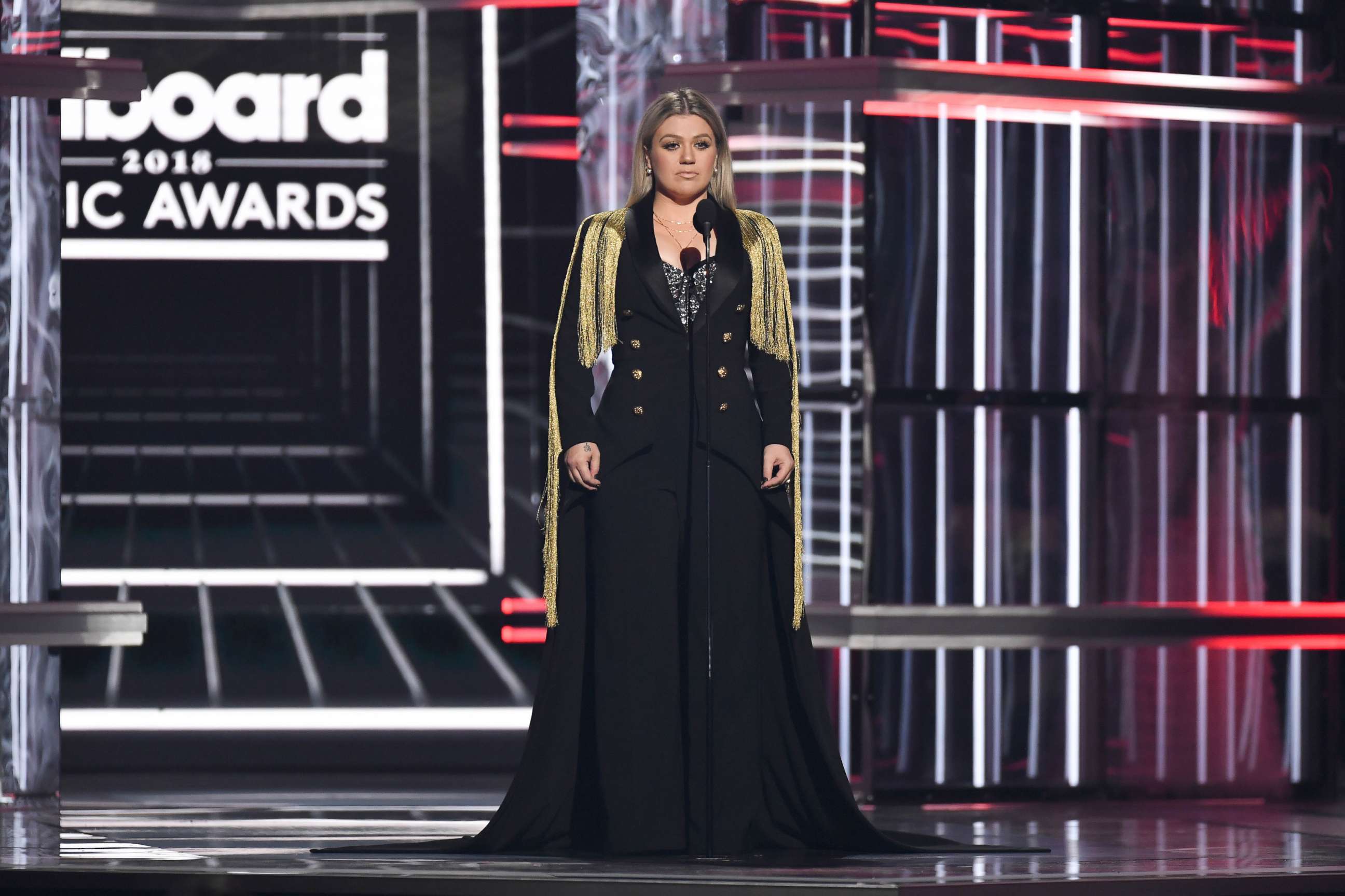 PHOTO: Kelly Clarkson at the Billboard Music Awards, in Las Vegas, May 20, 2018.