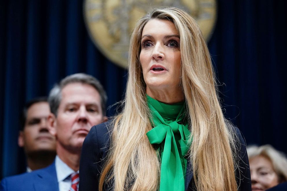 PHOTO: Kelly Loeffler speaks after she was introduced by Georgia Gov. Brian Kemp as his pick to fill Georgia's vacant U.S. Senate seat at the Georgia State Capitol, Dec. 4, 2019, in Atlanta.