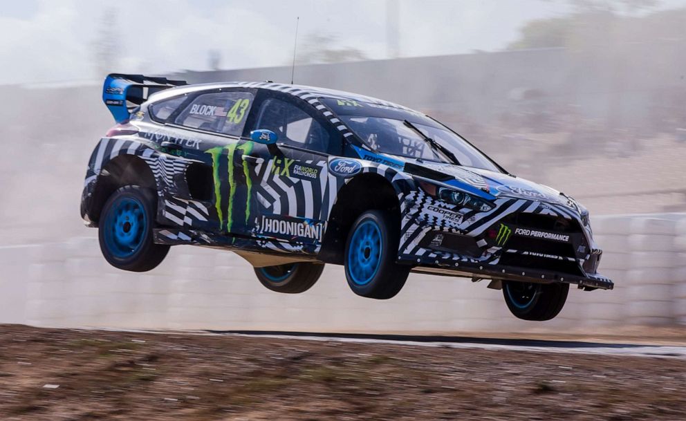 PHOTO: Ken Block competes in the Fia World Rally Cross, Sept. 17, 2016, in Barcelona, Spain.