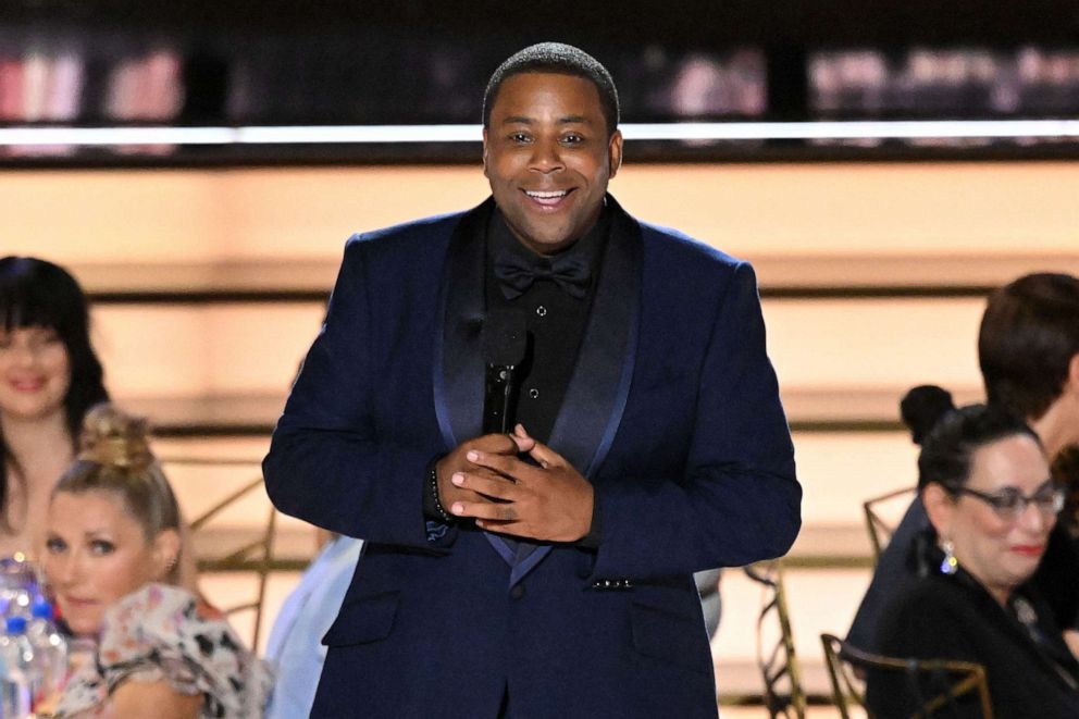 PHOTO: Kenan Thompson speaks onstage during the 74th Emmy Awards at the Microsoft Theater in Los Angeles, on Sept. 12, 2022.