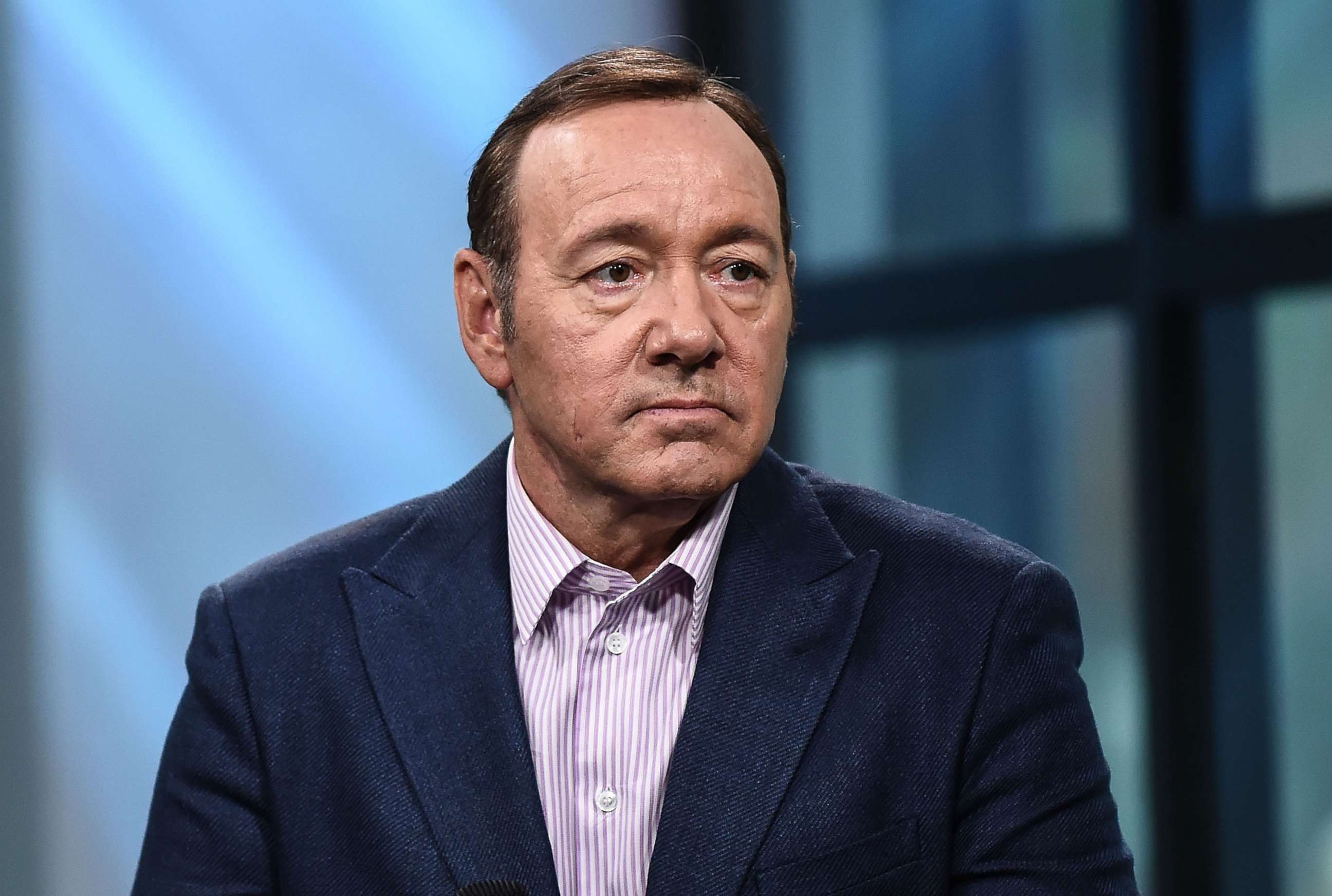 PHOTO: Kevin Spacey discusses speaks during an interview in New York City, May 24, 2017.