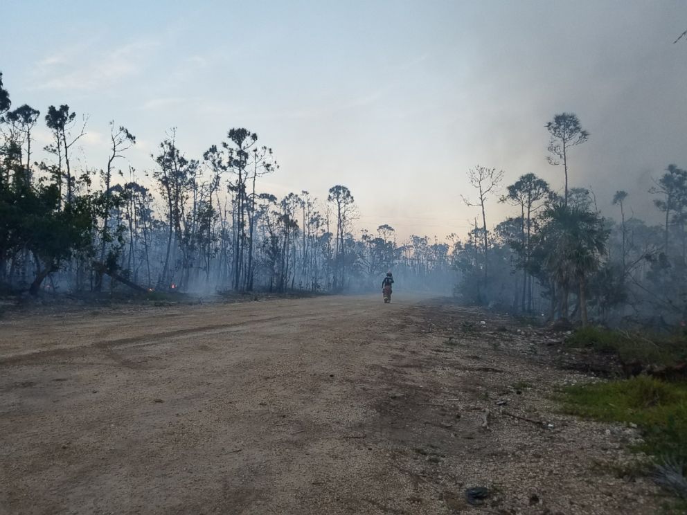 PHOTO: The Monroe County Fire Rescue firefighter Jen Shockley Brack rescued a young spotted fawn while responding to the Big Pine Key brush fire in the Florida Keys.