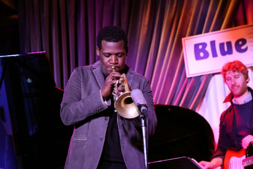 PHOTO: In this Jan. 10, 2017, file photo, Keyon Harrold performs at Blue Note Jazz Club in New York.