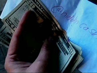 VIDEO: An anonymous person is leaving envelopes stuffed with $100 across the Bay Area.