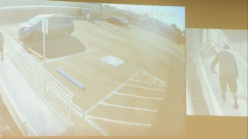 PHOTO: Authorities in Central California's Merced County released surveillance video video showing the armed suspect outside the business where a family of four was kidnapped on Oct. 3, 2022.