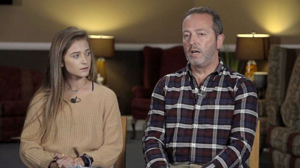 PHOTO: Terry Brackney, 51,right, and his daughter, Amber Brackney, 17, speak to "Good Morning America" about thwarting an alleged attempted kidnapping.