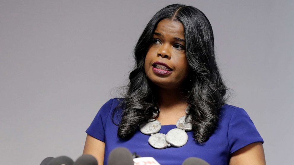 PHOTO: In this Feb. 22, 2019 file photo, Cook County State's Attorney Kim Foxx speaks at a news conference, in Chicago.
