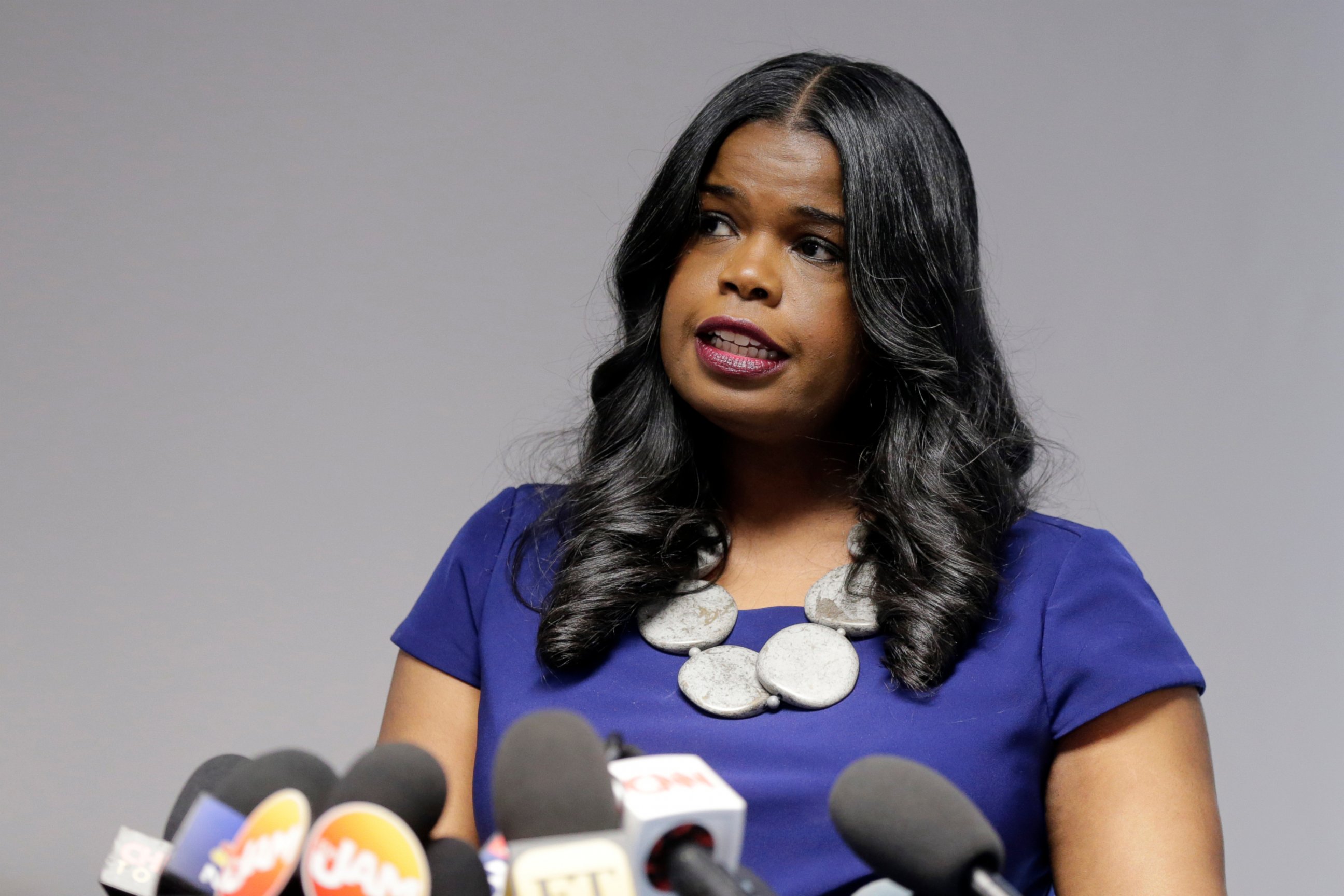 PHOTO: In this Feb. 22, 2019 file photo, Cook County State's Attorney Kim Foxx speaks at a news conference, in Chicago.