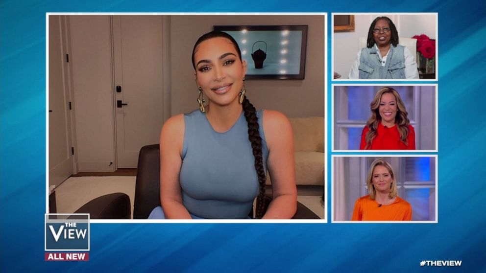 PHOTO: Kim Kardashian-West appears on "The View" via satellite from her home in Los Angeles, March 31, 2020.