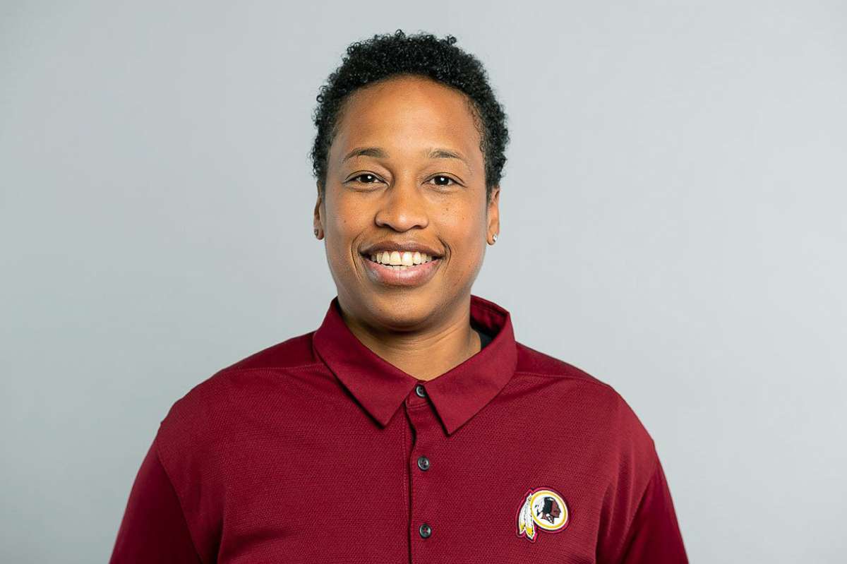 PHOTO: Assistant runnings backs coach for the Washington Football Team, Jennifer King.