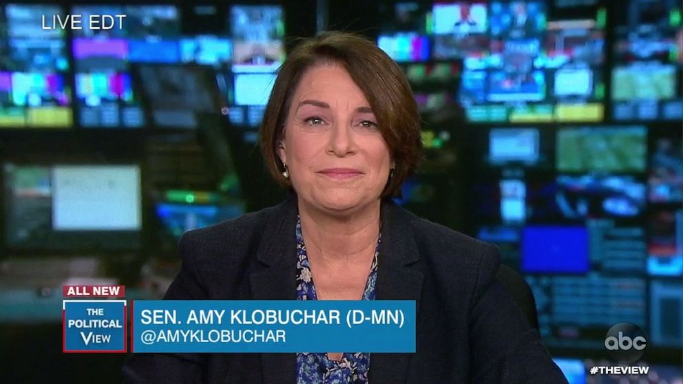 PHOTO: Sen. Amy Klobuchar joined "The View" Wednesday to discuss the coronavirus crisis and the race for the Democratic nomination.