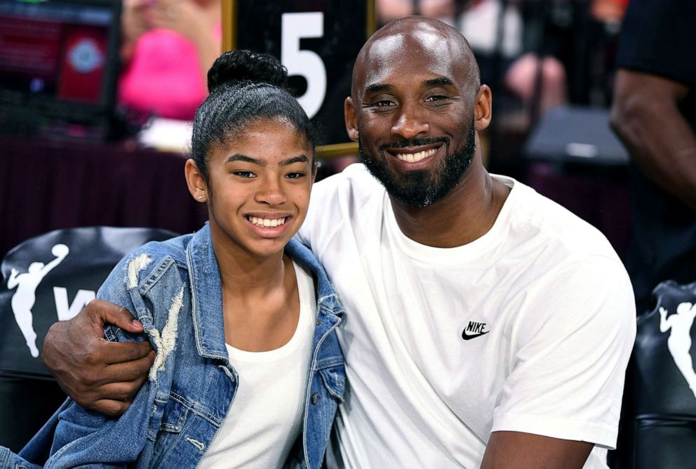 PHOTO: Kobe Bryant is pictured with his daughter Gianna at the WNBA All Star Game at Mandalay Bay Events Center, July 27, 2019, in Las Vegas.