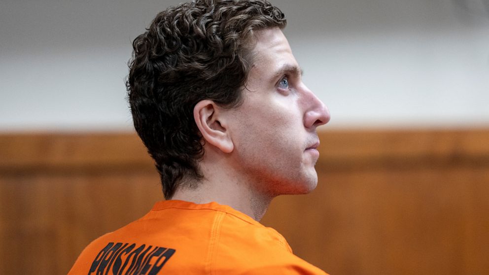 PHOTO: Bryan Kohberger, who is charged with killing four University of Idaho students in November 2022, listens during his arraignment hearing in Latah County District Court, Monday, May 22, 2023 , in Moscow, Idaho.