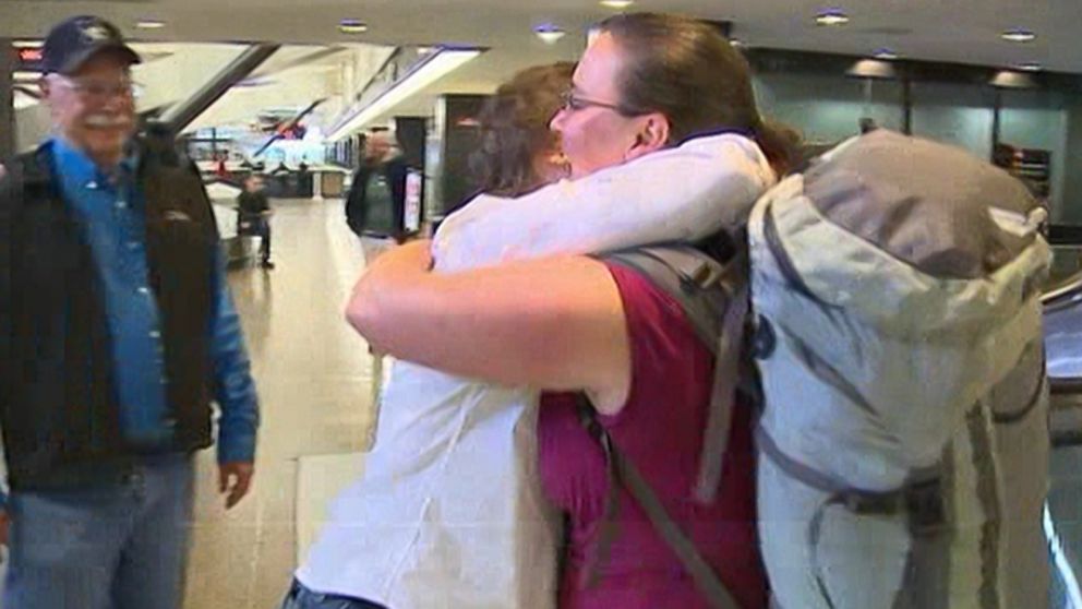 PHOTO: A KOMO reporter recognized Kerry Shiels from a story they made last month when she returned to Washington. 