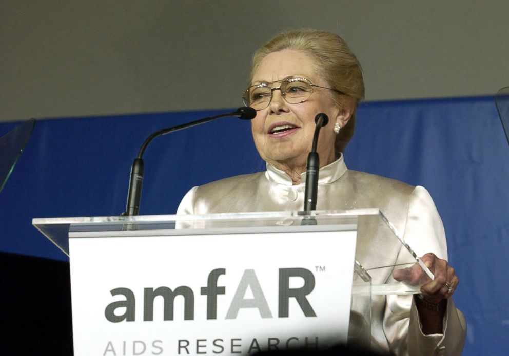 PHOTO: Dr. Mathilde Krim during 2003 Cannes Film Festival - Cinema Against Aids 2003 to benefit amfAR sponsored by Miramax - Auction at Moulin de Mougins in Cannes, France, May 22, 2003.