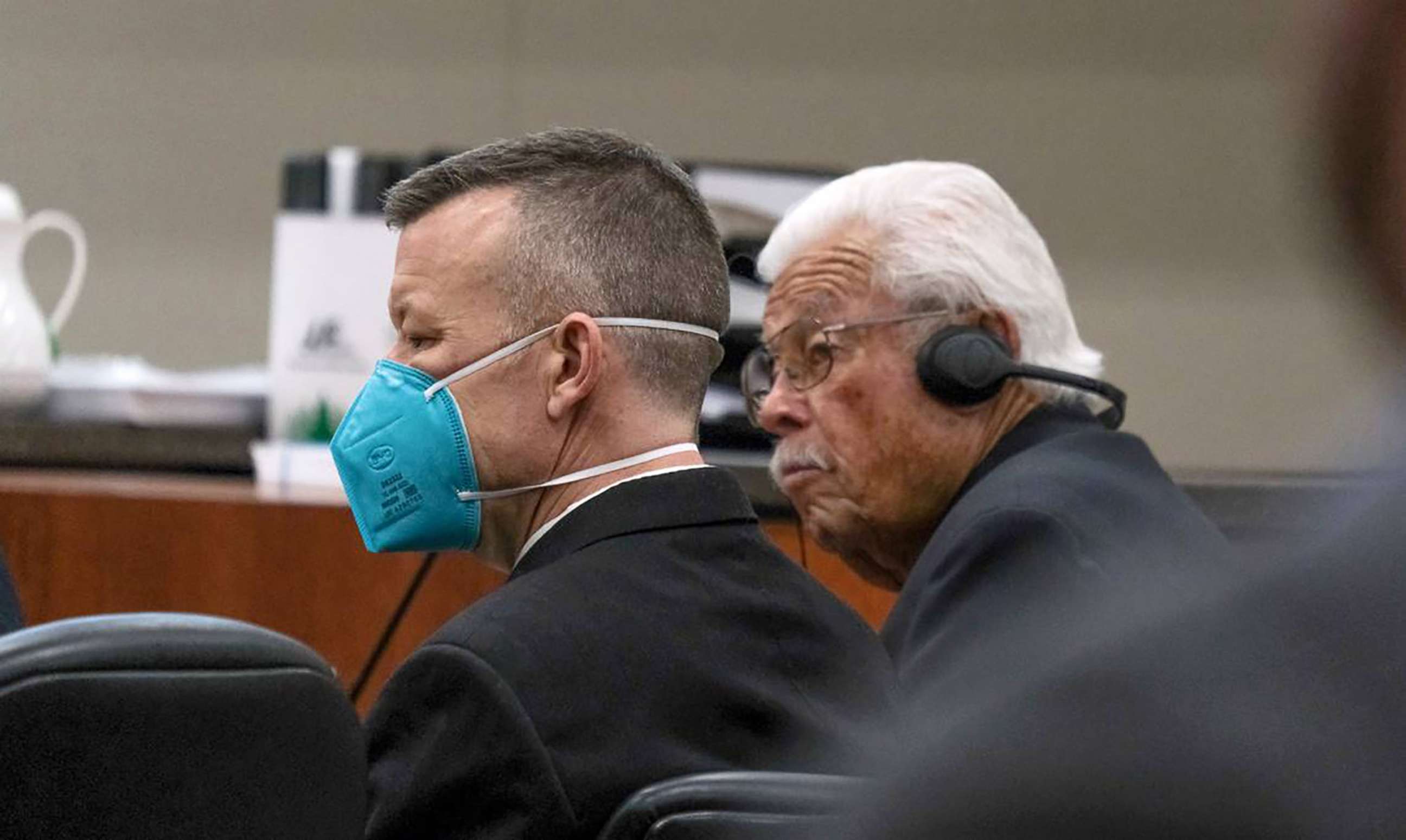 PHOTO: Paul Flores, left, and his father Ruben Flores listen during pretrial motion hearings in the Kristin Smart murder case in the Monterey County Superior Court on June 7, 2022, in Salinas, Calif., June 7, 2022.