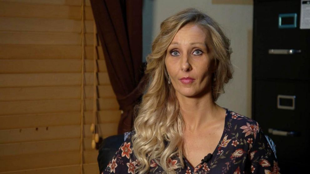 PHOTO: Kristina Crews Miller discusses how she fell into opioid addiction in an interview with ABC news on Sept. 25, 2017. 
