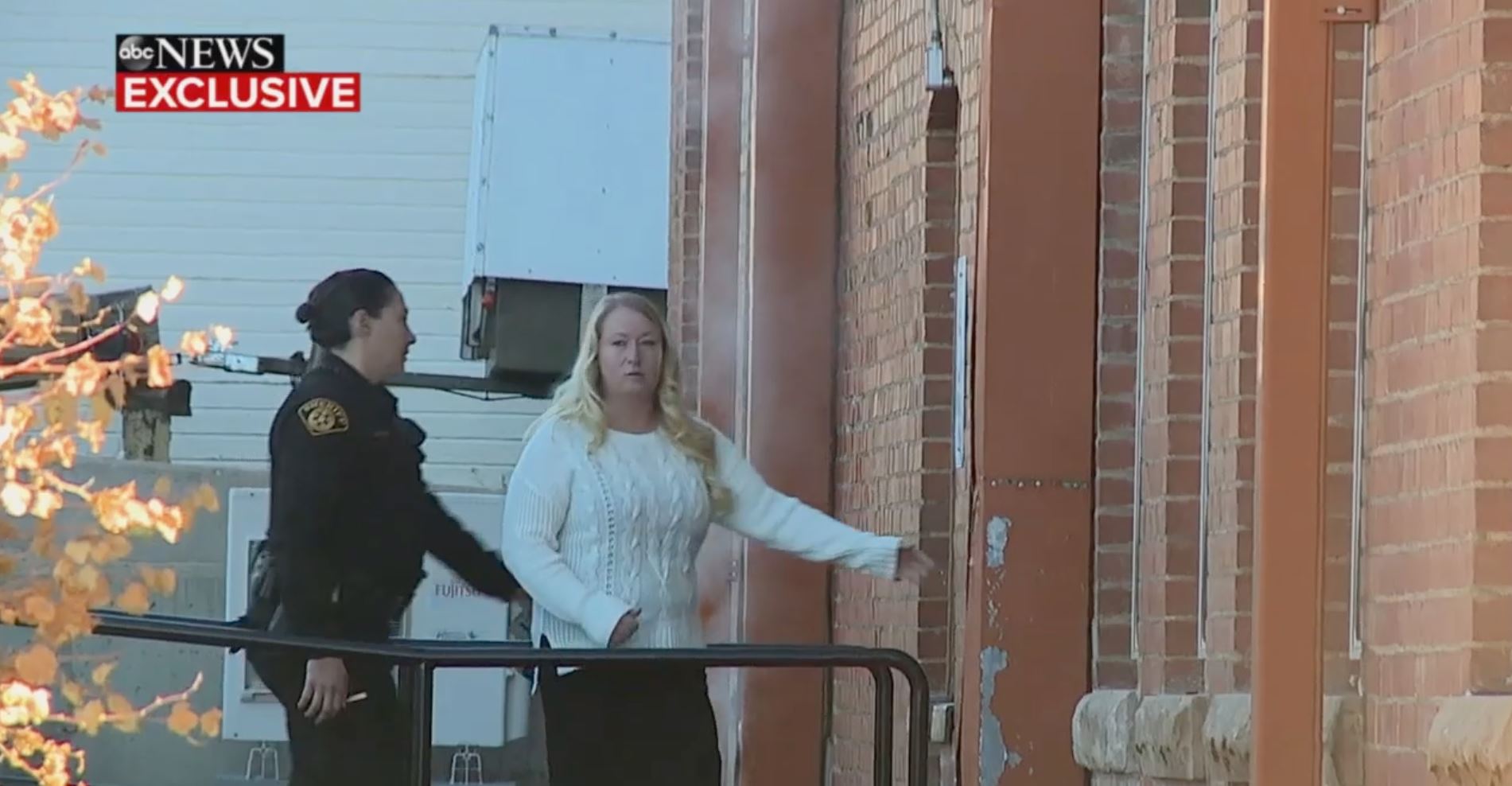 PHOTO: In this screen grab from an exclusive ABC News video, Krystal Lee arrives at the courthouse in Cripple Creek, CO.