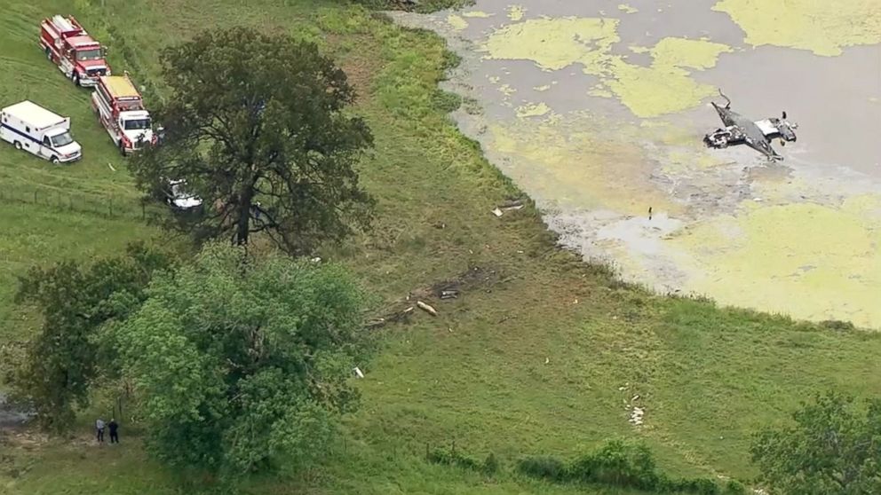 PHOTO: The NTSB is investigating an accident involving a small plane that crashed into a pond in Huntsville, Texas on Tuesday.  