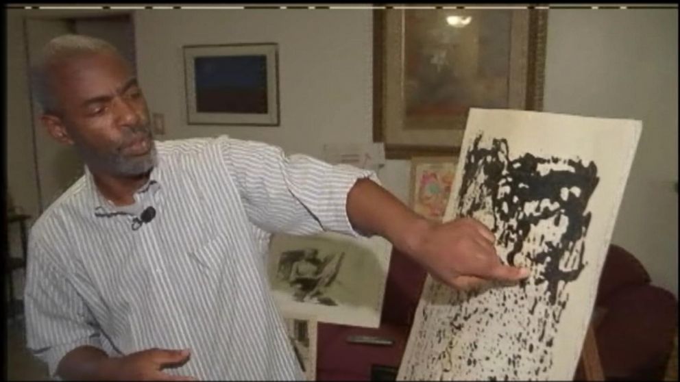 PHOTO: Ray Riley hopes his $90 thrift shop painting is an authentic Sigmar Polke painting worth much more.