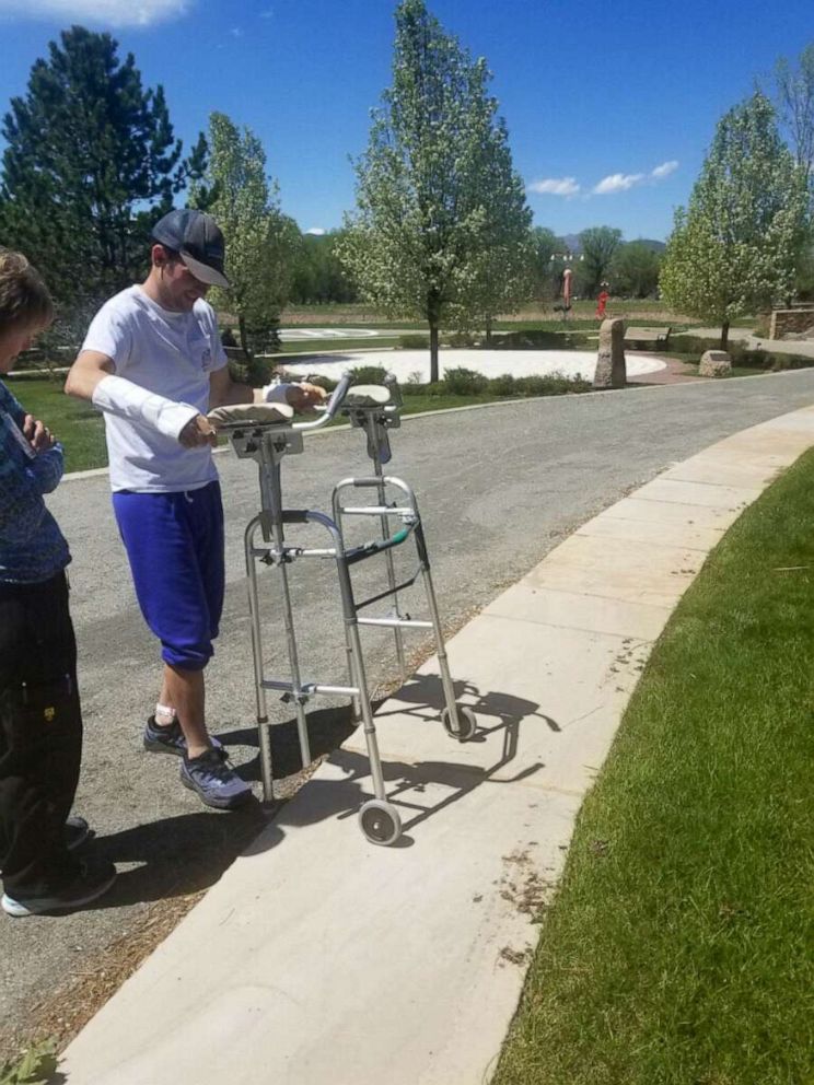 PHOTO: Kyle Walker was released from rehabilitation this week after free-falling from the Second Flatiron April 16. 