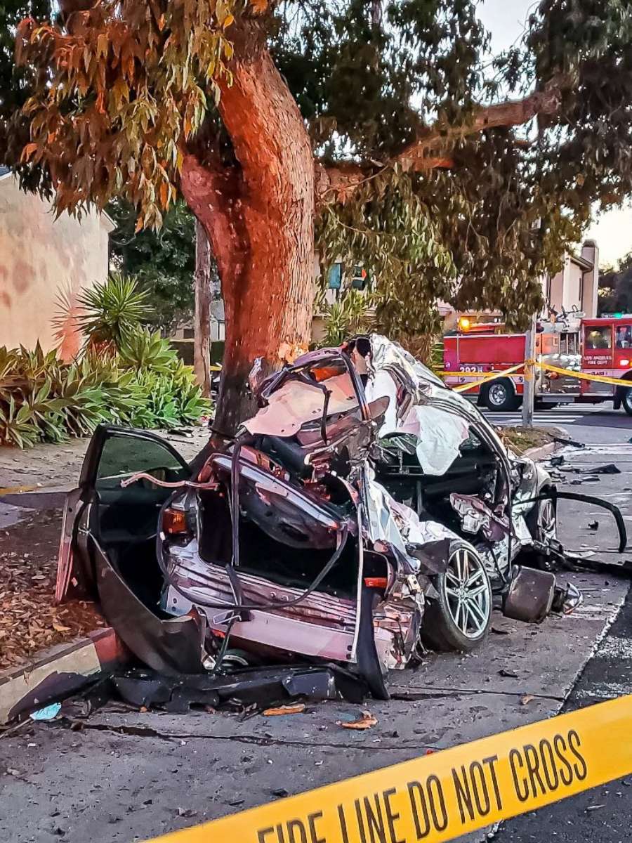 PHOTO: Monique Munoz, 32, of Hawthorne, California, was driving home from work shortly after 5 p.m. on Feb. 17 in West Los Angeles when a black Lamborghini SUV collided with her Lexus sedan, police said.