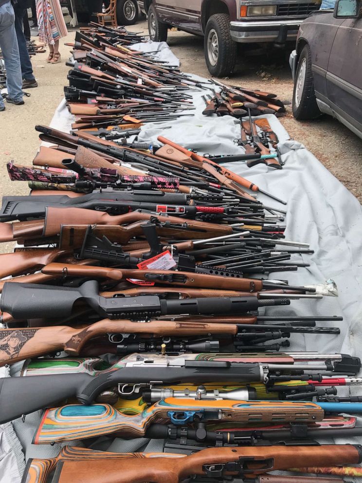 PHOTO: The Los Angeles Police Department removed over a thousand guns from the home of a man in the city's Holmby Hills neighborhood on Wednesday, May 8, 2019.