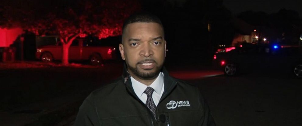 PHOTO: WJLa'S Carl Willis reports after five people were found dead inside a La Plata, Md. home in the afternoon of Nov. 4, 2022.