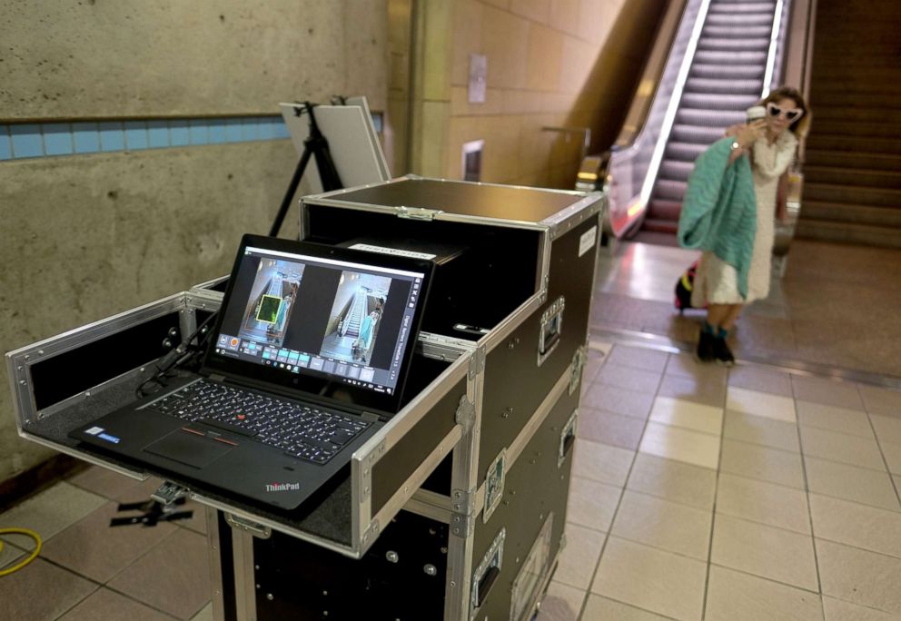 The Thruvision portable, advanced passenger screening technology, will help detect weapons and explosive device security threats on the Los Angeles Metro transit system. 